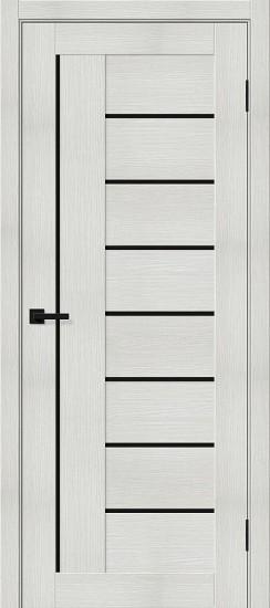 Межкомнатная дверь с экошпоном Браво-29 Bianco Melinga / Black Shine