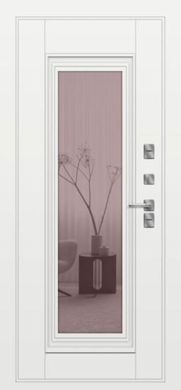 Входная дверь OIKO T 110 SP 1 Муар 8019/9003/Белый