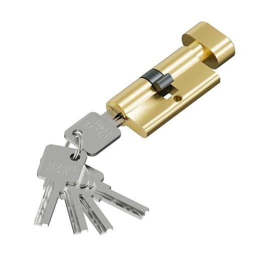 Цилиндр ключ/фиксатор FZZ-6.3S 56(28/28) SGold (МатЗолото)