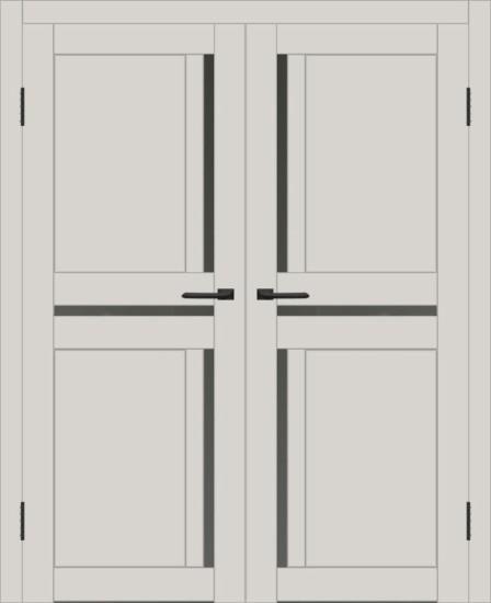 Двойная межкомнатная дверь с экошпоном ДП DIM I-5.1 Silk Matt Сатинато Графит