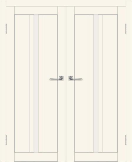 Двойная межкомнатная дверь с экошпоном ДП DIM I-9 Angel Matt Сатинато Белый