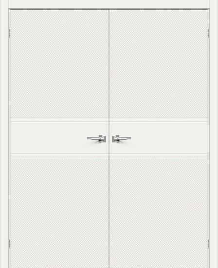 Двойная межкомнатная крашеная дверь Граффити-27 Whitey