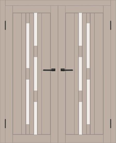 Двойная межкомнатная дверь с экошпоном ДП DIM I-4 Dune Matt Сатинато Белый