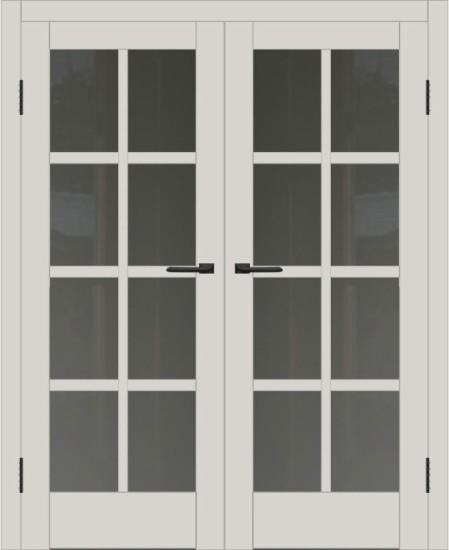 Двойная межкомнатная дверь с экошпоном ДП DIM I-14 Silk Matt Сатинато Графит