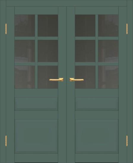 Двойная межкомнатная дверь с экошпоном ДП DIM I-12 Seagrass Matt Сатинато Графит