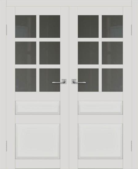 Двойная межкомнатная дверь с экошпоном ДП DIM I-12 Smoky Matt Сатинато Графит