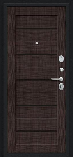 Металлическая дверь Борн Букле чёрное/Wenge Melinga