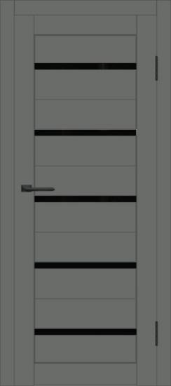Межкомнатная дверь с экошпоном ДП DIM I-1 Graphite Matt Lacobel Black