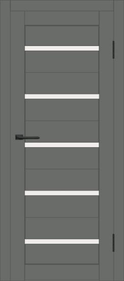 Межкомнатная дверь с экошпоном ДП DIM I-1 Graphite Matt Сатинато Белый