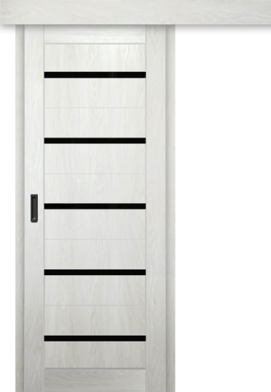 Межкомнатная дверь-купе ДП DIM I-1к Blond Wood / Lacobel Black