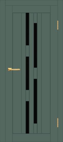 Межкомнатная дверь с экошпоном ДП DIM I-4 Seagrass Matt Lacobel Black