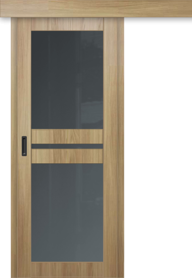 Межкомнатная дверь-купе ДП DIM I-7к Sandy Wood / Сатинато Графит