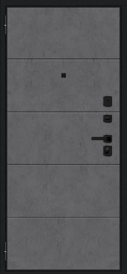 Металлическая дверь Граффити-1 Инсайд/SBlack Букле чёрное/Slate Art