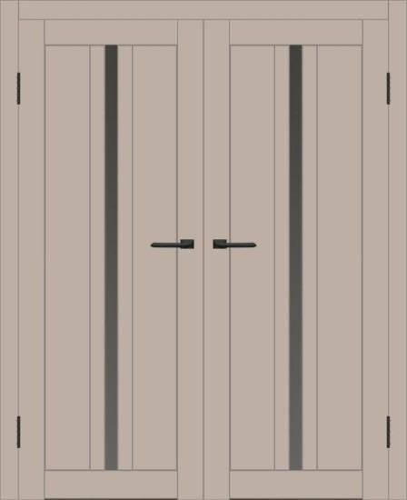 Двойная межкомнатная дверь с экошпоном ДП DIM I-9 Dune Matt Сатинато Графит