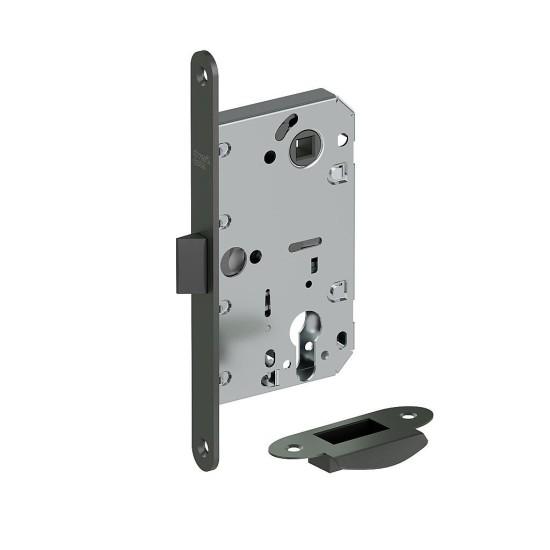 Замок врезной пластиковый язычок LP-3-CL SGraphite (МатГрафит)