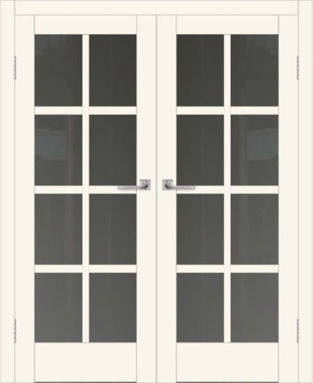 Двойная межкомнатная дверь с экошпоном ДП DIM I-14 Angel Matt Сатинато Графит