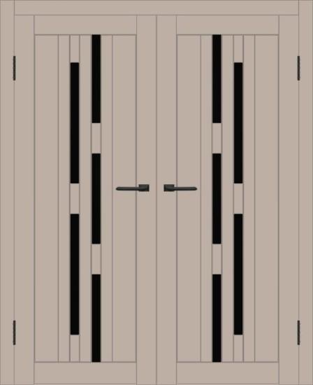 Двойная межкомнатная дверь с экошпоном ДП DIM I-4 Dune Matt Lacobel Black