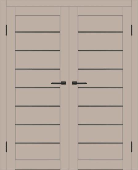 Двойная межкомнатная дверь с экошпоном ДП DIM I-3 Dune Matt Сатинато Графит