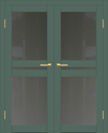 Двойная межкомнатная дверь с экошпоном ДП DIM I-7 Seagrass Matt Сатинато Графит
