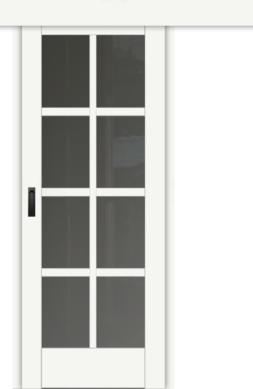 Межкомнатная дверь-купе ДП DIM I-14к Crystal Matt Сатинато Графит