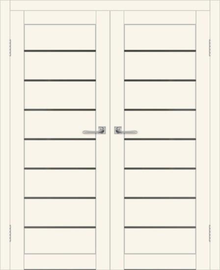 Двойная межкомнатная дверь с экошпоном ДП DIM I-3 Angel Matt Сатинато Графит