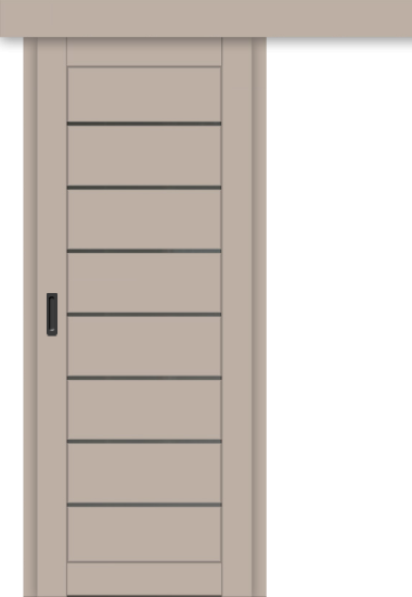 Межкомнатная дверь-купе ДП DIM I-3к Dune Matt / Сатинато Графит