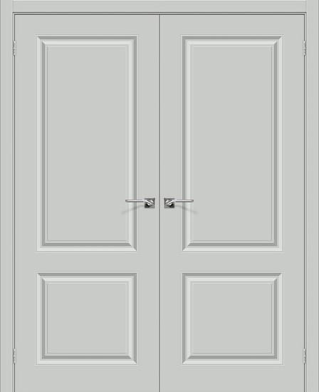 Двойная межкомнатная крашеная дверь Скинни-12 Grace