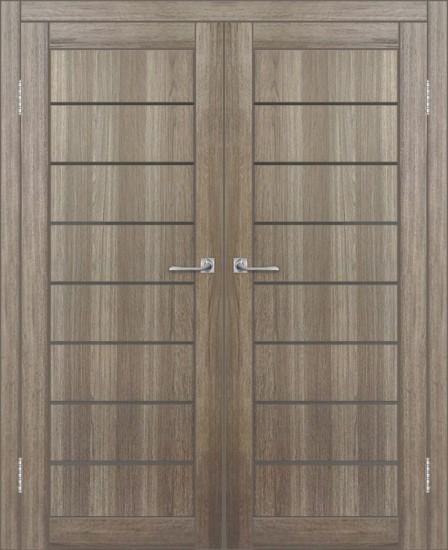 Двойная межкомнатная дверь с экошпоном ДП DIM I-3 Taupe Wood Сатинато Графит