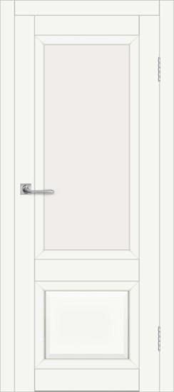 Межкомнатная дверь с экошпоном ДП DIM I-21 Crystal Matt Сатинато Белый