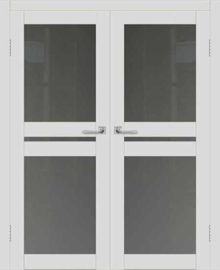 Двойная межкомнатная дверь с экошпоном ДП DIM I-7 Smoky Matt Сатинато Графит