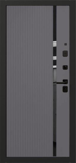 Входная дверь OIKO ACOUSTIC Art Black/Marble/Art Софт серый