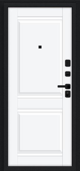 Металлическая дверь Некст МФ/SBlack Букле чёрное/White Silk