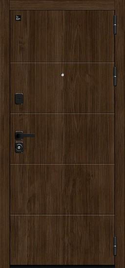 Металлическая дверь Райт/SBlack Pecan/Cappuccino Melinga