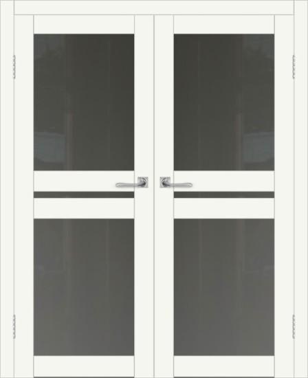 Двойная межкомнатная дверь с экошпоном ДП DIM I-7 Crystal Matt Сатинато Графит