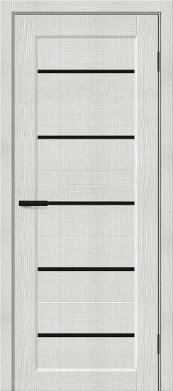 Межкомнатная дверь с экошпоном Мода-22 Bianco Melinga / Black Shine
