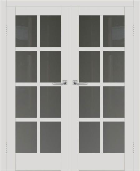 Двойная межкомнатная дверь с экошпоном ДП DIM I-14 Smoky Matt Сатинато Графит