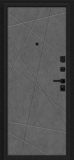 Металлическая дверь Граффити-5/SBlack Букле чёрное/Slate Art