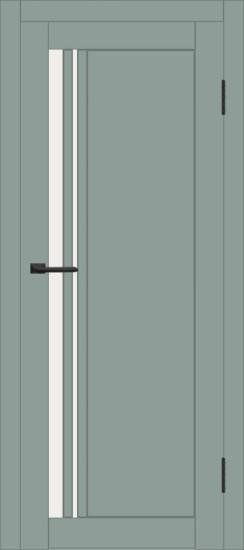 Межкомнатная дверь с экошпоном ДП DIM I-19.1 Gloomy sky Matt Сатинато Белый