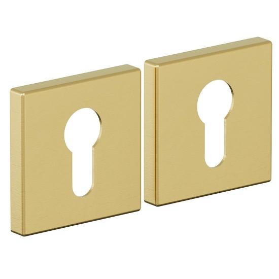 Накладка цилиндровая на квадратной розетке AS-3CL SGold (МатЗолото)