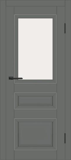 Межкомнатная дверь с экошпоном ДП DIM I-23 Graphite Matt GM Сатинато Белый