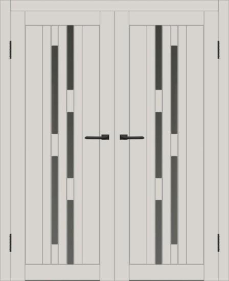 Двойная межкомнатная дверь с экошпоном ДП DIM I-4 Silk Matt Сатинато Графит