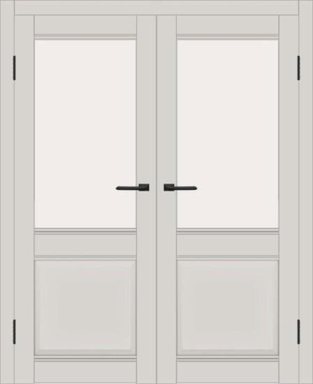 Двойная межкомнатная дверь с экошпоном ДП DIM I-11 Silk Matt Сатинато Белый