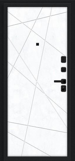Металлическая дверь Граффити-5/SBlack Букле чёрное/Snow Art