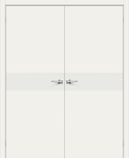 Двойная межкомнатная крашеная дверь Граффити-23 Whitey