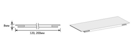 Притворная планка ЭКО Graphite Art МДФ 2000*30*8