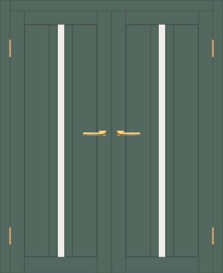 Двойная межкомнатная дверь с экошпоном ДП DIM I-9 Seagrass Matt Сатинато Белый