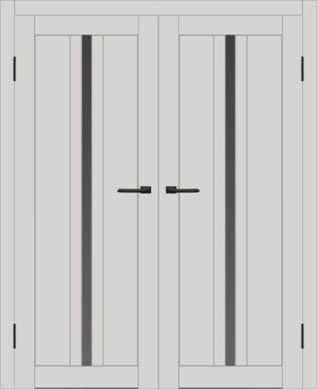 Двойная межкомнатная дверь с экошпоном ДП DIM I-9 Silk Matt Сатинато Графит