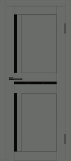 Межкомнатная дверь с экошпоном ДП DIM I-5.1 Graphite Matt Lacobel Black