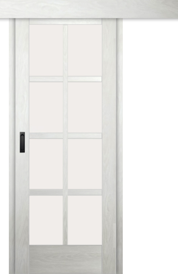 Межкомнатная дверь-купе ДП DIM I-14к Blond Wood Сатинато Белый