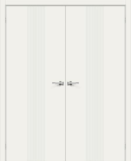 Двойная межкомнатная крашеная дверь Граффити-21 Whitey